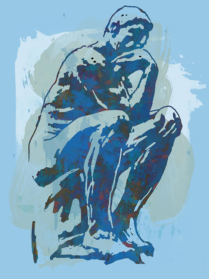 The Thinker - Rodin Stylized , Kim Wang